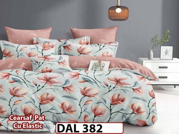 Lenjerie din finet cu 6 piese si cearceaf cu Elastic - DAL382 Lenjerie din finet cu 6 piese si cearceaf cu Elastic - DAL382