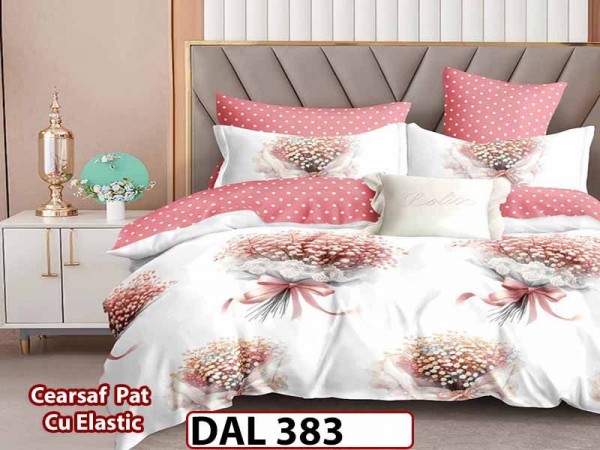 Lenjerie din finet cu 6 piese si cearceaf cu Elastic - DAL383 Lenjerie din finet cu 6 piese si cearceaf cu Elastic - DAL383
