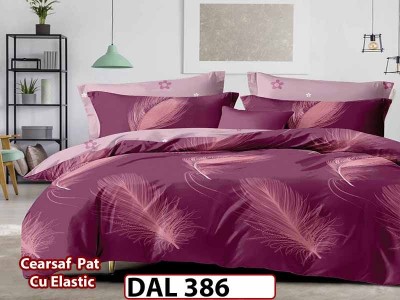 Lenjerie din finet cu 6 piese si cearceaf cu Elastic - DAL386