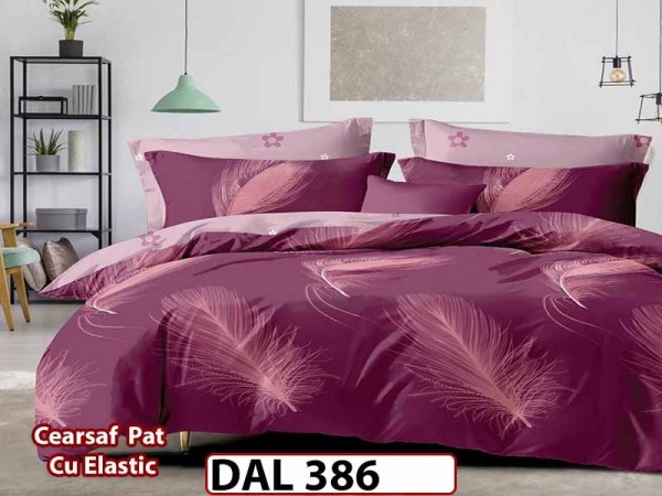 Lenjerie din finet cu 6 piese si cearceaf cu Elastic - DAL386 Lenjerie din finet cu 6 piese si cearceaf cu Elastic - DAL386