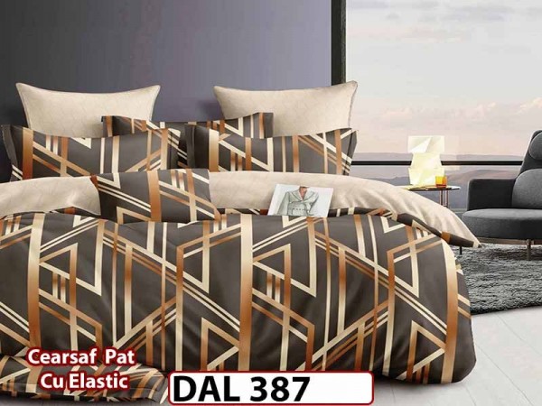Lenjerie din finet cu 6 piese si cearceaf cu Elastic - DAL387 Lenjerie din finet cu 6 piese si cearceaf cu Elastic - DAL387