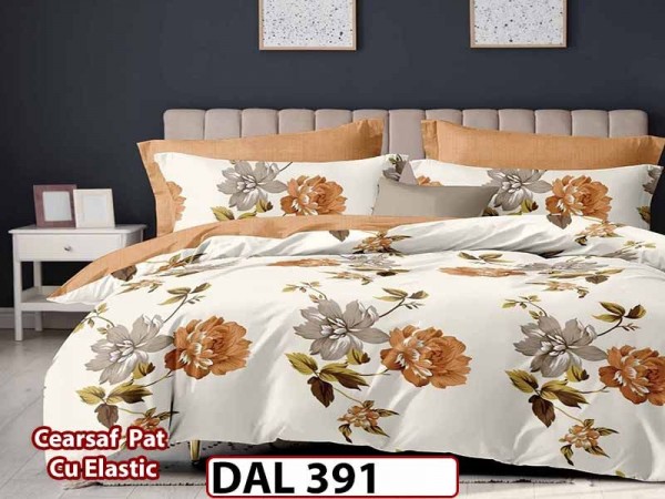Lenjerie din finet cu 6 piese si cearceaf cu Elastic - DAL391 Lenjerie din finet cu 6 piese si cearceaf cu Elastic - DAL391
