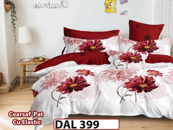 Lenjerie din finet cu 6 piese si cearceaf cu Elastic - DAL399 Lenjerie din finet cu 6 piese si cearceaf cu Elastic - DAL399