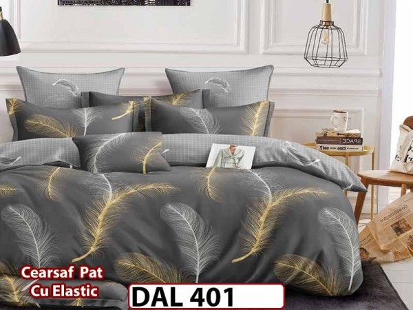 Lenjerie din finet cu 6 piese si cearceaf cu Elastic - DAL401 Lenjerie din finet cu 6 piese si cearceaf cu Elastic - DAL401