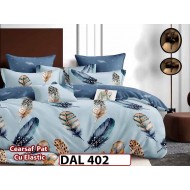 Lenjerie din finet cu 6 piese si cearceaf cu Elastic - DAL402