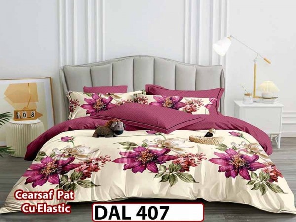Lenjerie din finet cu 6 piese si cearceaf cu Elastic - DAL407 Lenjerie din finet cu 6 piese si cearceaf cu Elastic - DAL407