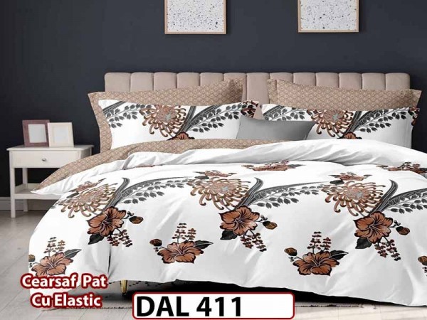 Lenjerie din finet cu 6 piese si cearceaf cu Elastic - DAL411 Lenjerie din finet cu 6 piese si cearceaf cu Elastic - DAL411