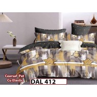 Lenjerie din finet cu 6 piese si cearceaf cu Elastic - DAL412