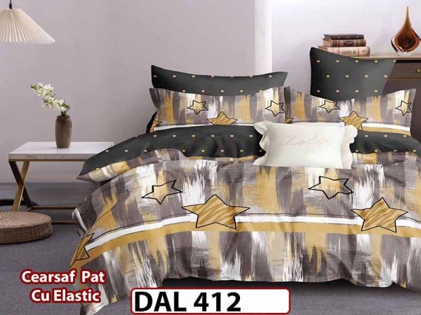 Lenjerie din finet cu 6 piese si cearceaf cu Elastic - DAL412 Lenjerie din finet cu 6 piese si cearceaf cu Elastic - DAL412