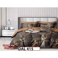 Lenjerie din finet cu 6 piese si cearceaf cu Elastic - DAL415