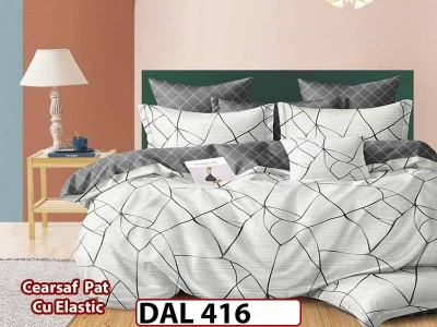 Lenjerie din finet cu 6 piese si cearceaf cu Elastic - DAL416 Lenjerie din finet cu 6 piese si cearceaf cu Elastic - DAL416