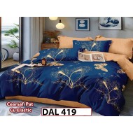 Lenjerie din finet cu 6 piese si cearceaf cu Elastic - DAL419