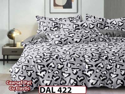 Lenjerie din finet cu 6 piese si cearceaf cu Elastic - DAL422