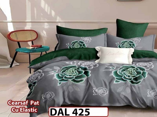 Lenjerie din finet cu 6 piese si cearceaf cu Elastic - DAL425 Lenjerie din finet cu 6 piese si cearceaf cu Elastic - DAL425