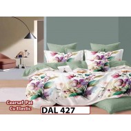 Lenjerie din finet cu 6 piese si cearceaf cu Elastic - DAL427