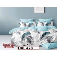 Lenjerie din finet cu 6 piese si cearceaf cu Elastic - DAL428