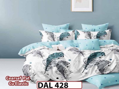 Lenjerie din finet cu 6 piese si cearceaf cu Elastic - DAL428 Lenjerie din finet cu 6 piese si cearceaf cu Elastic - DAL428