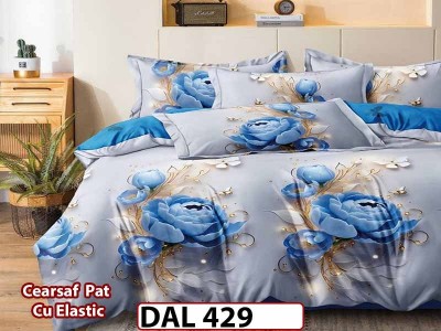 Lenjerie din finet cu 6 piese si cearceaf cu Elastic - DAL429 Lenjerie din finet cu 6 piese si cearceaf cu Elastic - DAL429