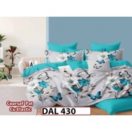 Lenjerie din finet cu 6 piese si cearceaf cu Elastic - DAL430