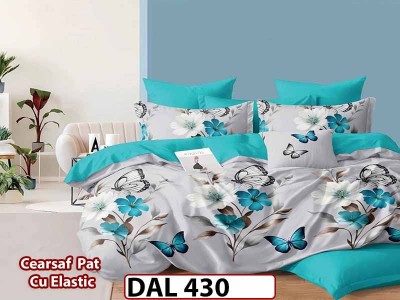 Lenjerie din finet cu 6 piese si cearceaf cu Elastic - DAL430