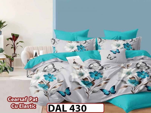 Lenjerie din finet cu 6 piese si cearceaf cu Elastic - DAL430 Lenjerie din finet cu 6 piese si cearceaf cu Elastic - DAL430