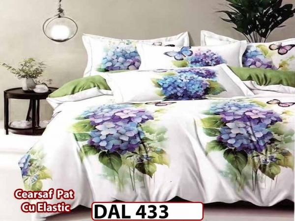 Lenjerie din finet cu 6 piese si cearceaf cu Elastic - DAL433 Lenjerie din finet cu 6 piese si cearceaf cu Elastic - DAL433