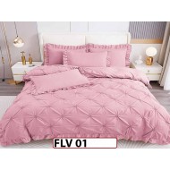 Lenjerie din Finet 4 piese cu pliuri - FLV01