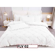 Lenjerie din Finet 4 piese cu pliuri - FLV02