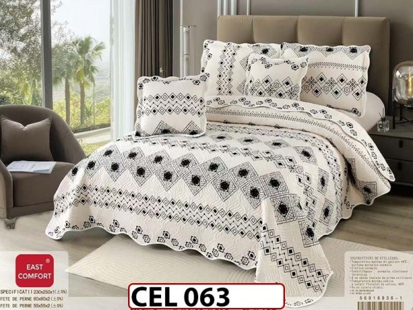 Cuvertura cu 5 piese din BUMBAC FINETAT CEL063 Cuvertura cu 5 piese din BUMBAC FINETAT CEL063