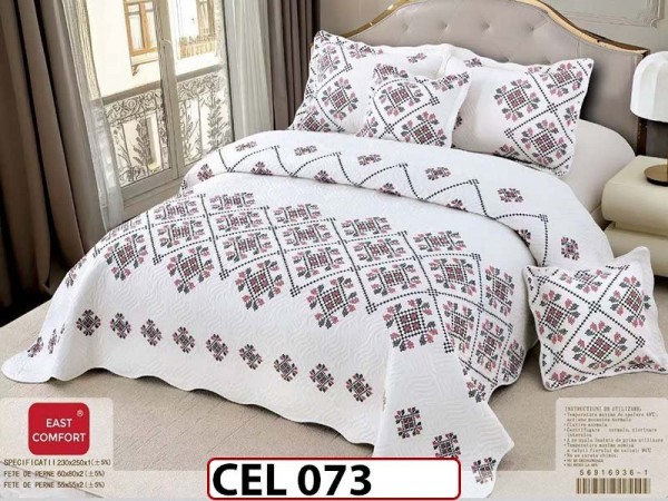 Cuvertura cu 5 piese din BUMBAC FINETAT CEL073 Cuvertura cu 5 piese din BUMBAC FINETAT CEL073