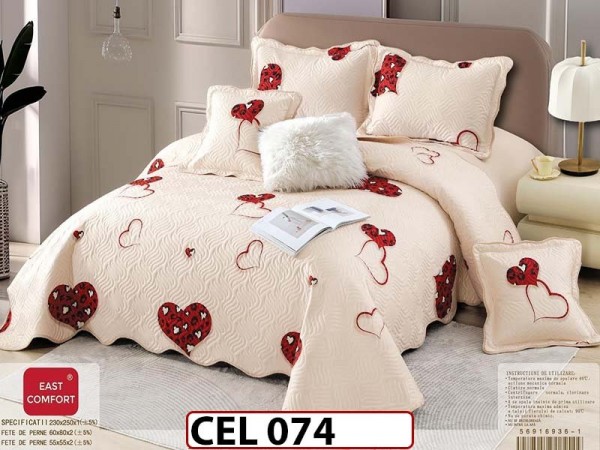 Cuvertura cu 5 piese din BUMBAC FINETAT CEL074 Cuvertura cu 5 piese din BUMBAC FINETAT CEL074