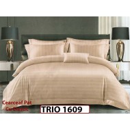 Lenjerie din damasc finetat  6 piese cearceaf cu elastic - TRIO1609