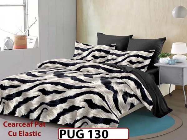 Lenjerie din finet 6 piese si cearceaf cu Elastic - PUG130 Lenjerie din finet 6 piese si cearceaf cu Elastic - PUG130