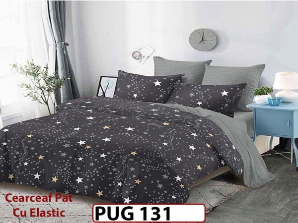 Lenjerie din finet 6 piese si cearceaf cu Elastic - PUG131