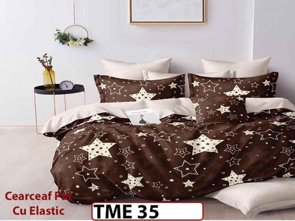 Lenjerie din finet 6 piese si cearceaf cu elastic - TME35 Lenjerie din finet 6 piese si cearceaf cu elastic - TME35