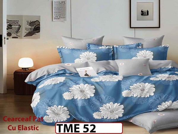 Lenjerie din finet 6 piese si cearceaf cu elastic - TME52 Lenjerie din finet 6 piese si cearceaf cu elastic - TME52