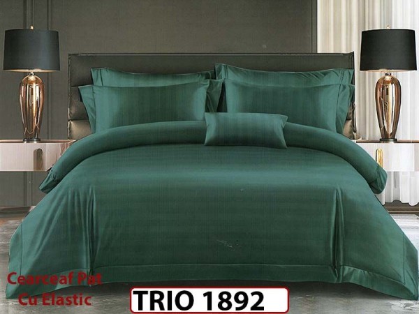Lenjerie din finet 6 piese cearsaf cu elastic - TRIO1892 Lenjerie din finet 6 piese cearsaf cu elastic - TRIO1892