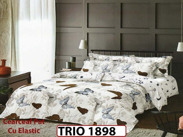 Lenjerie din finet 6 piese cearsaf cu elastic - TRIO1898 Lenjerie din finet 6 piese cearsaf cu elastic - TRIO1898