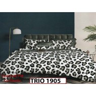 Lenjerie din finet  6 piese cearsaf cu elastic - TRIO1905