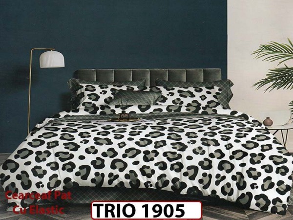 Lenjerie din finet 6 piese cearsaf cu elastic - TRIO1905 Lenjerie din finet 6 piese cearsaf cu elastic - TRIO1905