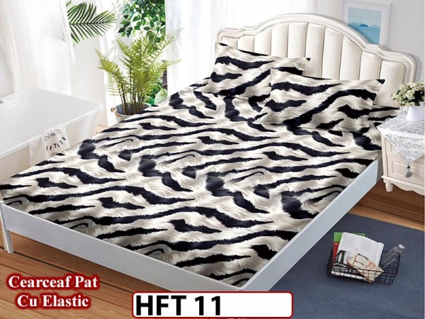 Husa de Pat din Finet + 2 Fete de Perne - Saltea 180x200 - Pat 2 Persoane - HFT 11 Husa de Pat din Finet + 2 Fete de Perne - Saltea 180x200 - Pat 2 Persoane - HFT 11