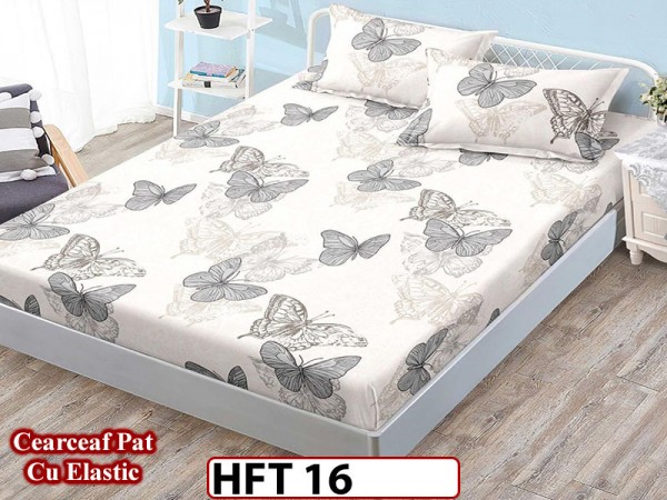 Husa de Pat din Finet + 2 Fete de Perne - Saltea 180x200 - Pat 2 Persoane - HFT16 Husa de Pat din Finet + 2 Fete de Perne - Saltea 180x200 - Pat 2 Persoane - HFT16
