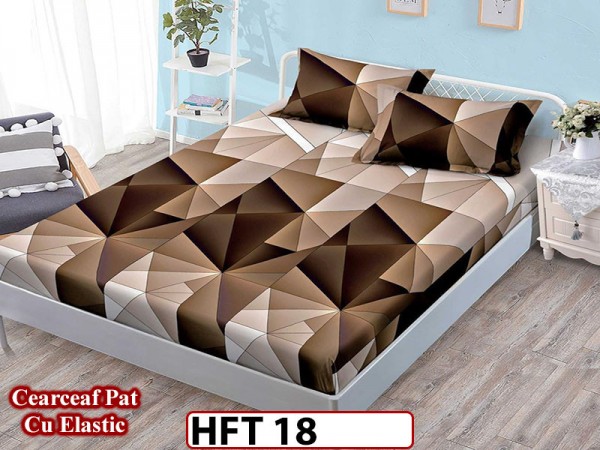 Husa de Pat din Finet + 2 Fete de Perne - Saltea 180x200 - Pat 2 Persoane - HFT18 Husa de Pat din Finet + 2 Fete de Perne - Saltea 180x200 - Pat 2 Persoane - HFT18