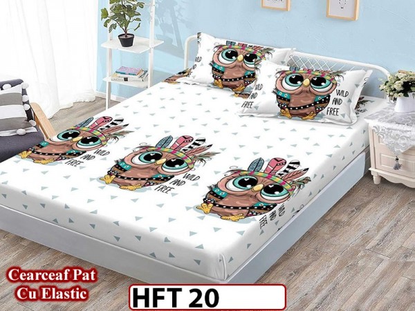 Husa de Pat din Finet + 2 Fete de Perne - Saltea 180x200 - Pat 2 Persoane - HFT20 Husa de Pat din Finet + 2 Fete de Perne - Saltea 180x200 - Pat 2 Persoane - HFT20