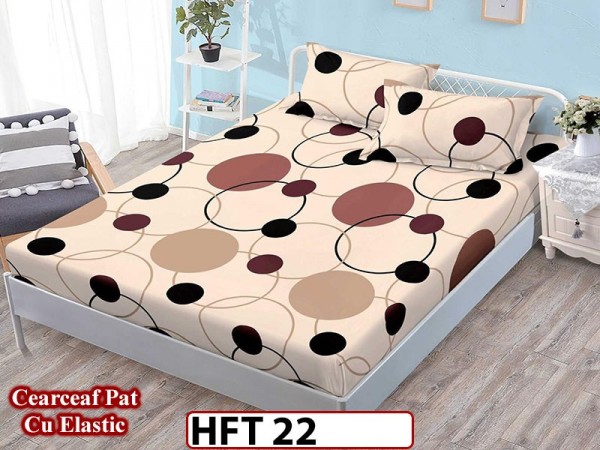 Husa de Pat din Finet + 2 Fete de Perne - Saltea 180x200 - Pat 2 Persoane - HFT22 Husa de Pat din Finet + 2 Fete de Perne - Saltea 180x200 - Pat 2 Persoane - HFT22