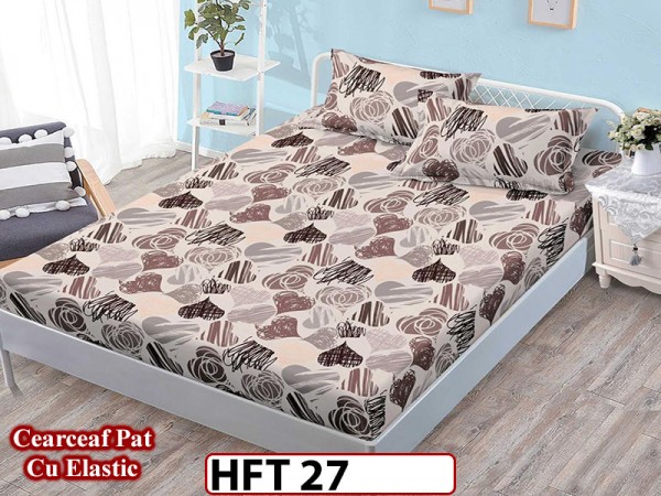 Husa de Pat din Finet + 2 Fete de Perne - Saltea 180x200 - Pat 2 Persoane - HFT27