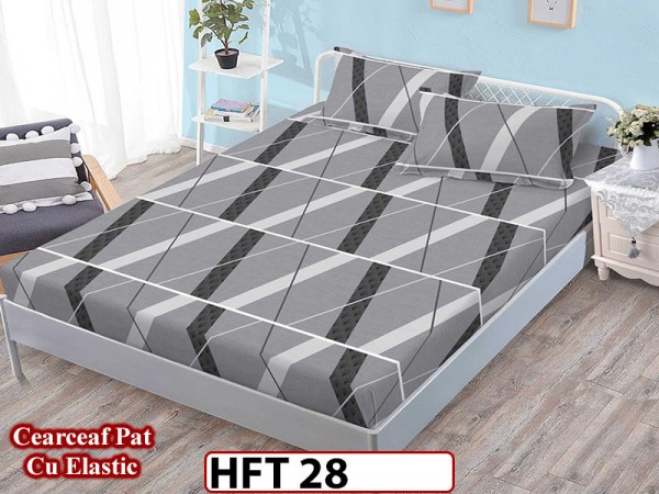 Husa de Pat din Finet + 2 Fete de Perne - Saltea 180x200 - Pat 2 Persoane - HFT28