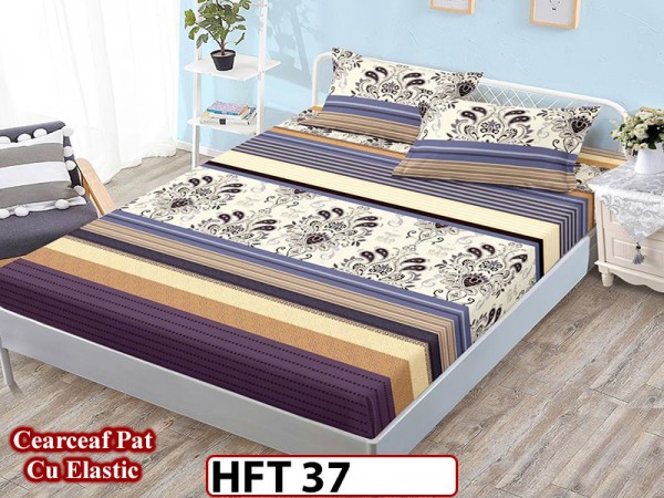Husa de Pat din Finet + 2 Fete de Perne - Saltea 180x200 - Pat 2 Persoane - HFT37
