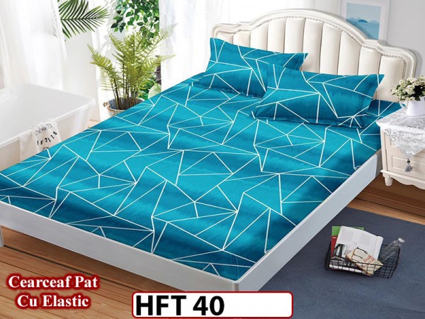 Husa de Pat din Finet + 2 Fete de Perne - Saltea 180x200 - Pat 2 Persoane - HFT40 Husa de Pat din Finet + 2 Fete de Perne - Saltea 180x200 - Pat 2 Persoane - HFT40