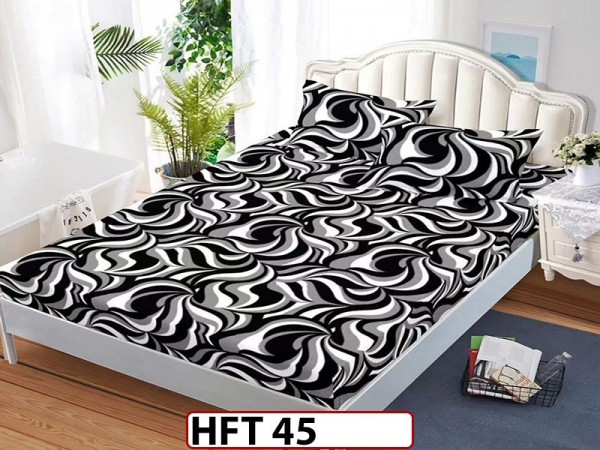 Husa de Pat din Finet + 2 Fete de Perne - Saltea 180x200 - Pat 2 Persoane - HFT45 Husa de Pat din Finet + 2 Fete de Perne - Saltea 180x200 - Pat 2 Persoane - HFT45